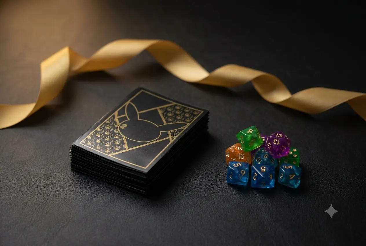 Sleeves and dice from an Elite Trainer Box