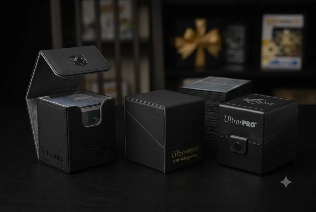 Different types of deck boxes side by side